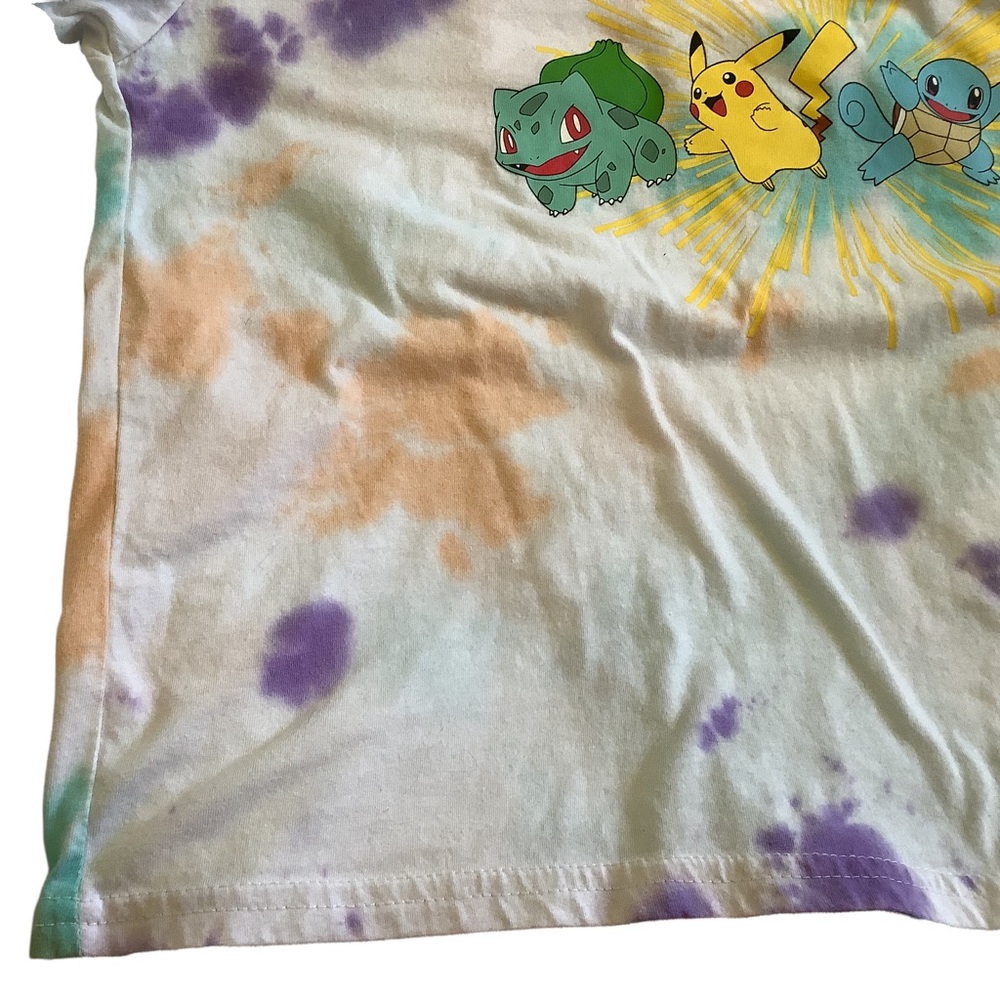 Juniors size XL Pokemon Characters Tie Dye Boxy Cut T-Shirt - Picture 6 of 12